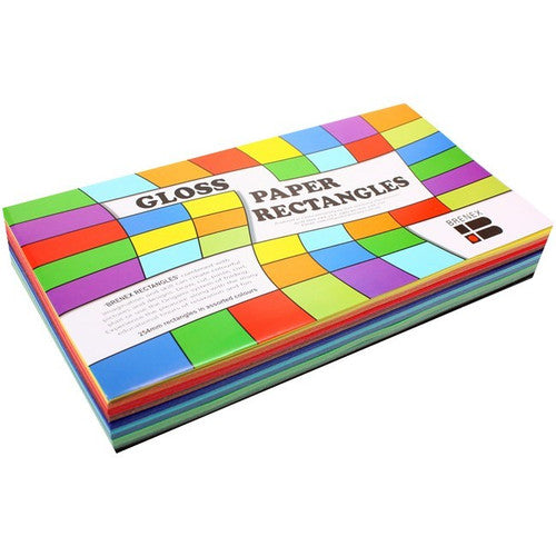 Brenex Gloss Rectangle 250 x 125mm Assorted Colours Pack of 360