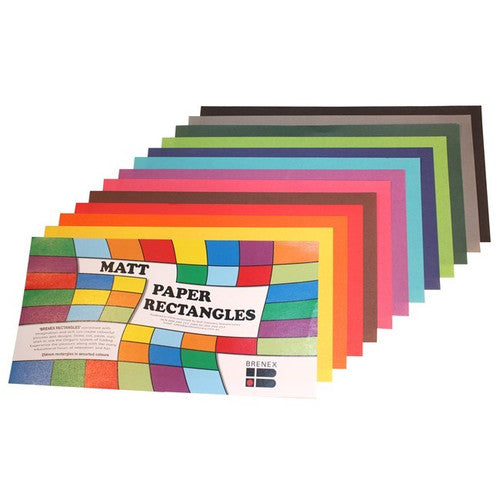 Brenex Matte Rectangle 250 x 125mm Assorted Colours Pack of 360