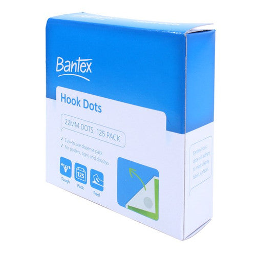 Bantex Hook Dots 22mm x 134 Dots White