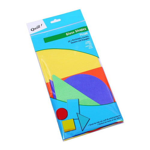 Quill Poster Board Gloss Shapes Assorted Pack of 100