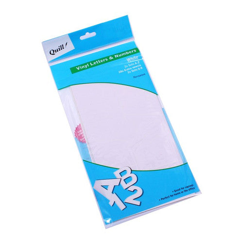 Quill Poster Board Vinyl Stickers 50mm White Pack of 100