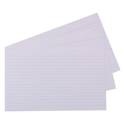 Quill System Cards Ruled 210gsm 203 x 127mm White Pack of 100