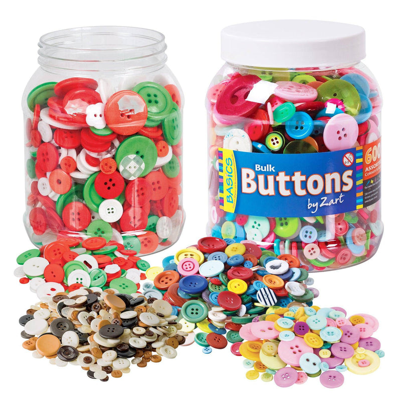 Zart Basics Buttons Pastel Colours Tub of 600g