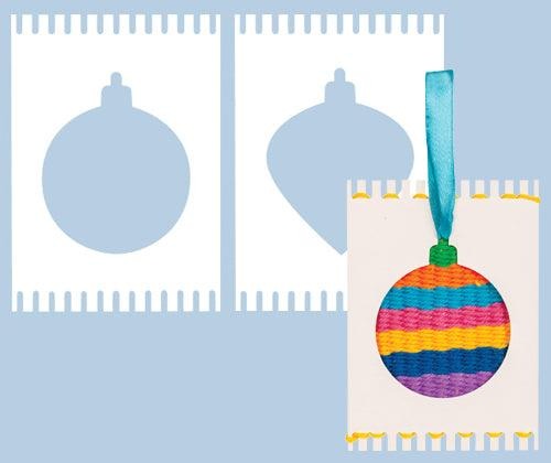Zart Cardboard Weaving Looms Xmas Baubles Pack of 12