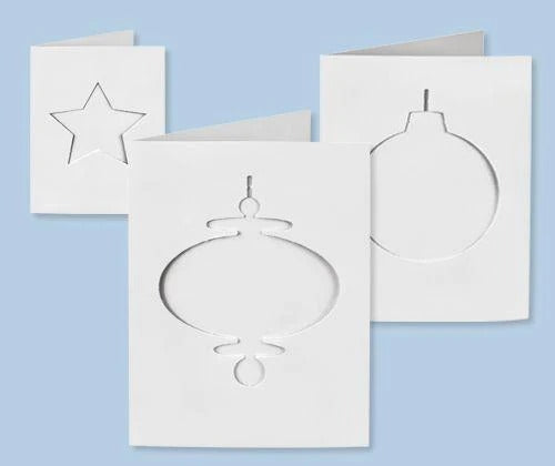Zart Cards and Envelopes with Christmas Cut-Outs Pack of 30