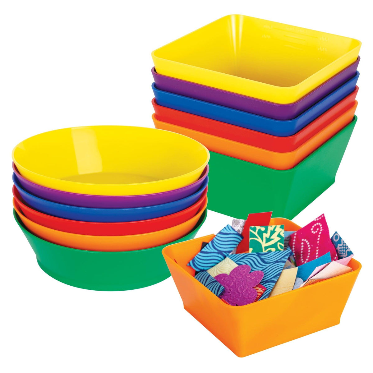 Zart Coloursorts Square Organiser Bowls Pack of 6