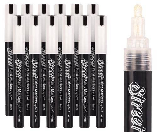 Zart Street Paint Markers White Pack of 12