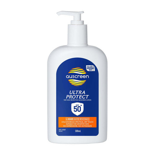 Zions Auscreen Ultra Protect SPF 50+ Sunscreen 500ml Pack of 12
