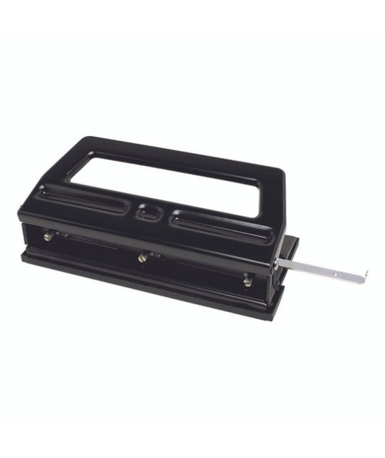 REXEL #R2000 HEAVY DUTY 3 HOLE ADJUSTABLE PUNCH - 40 SHEETS 80GSM BLACK