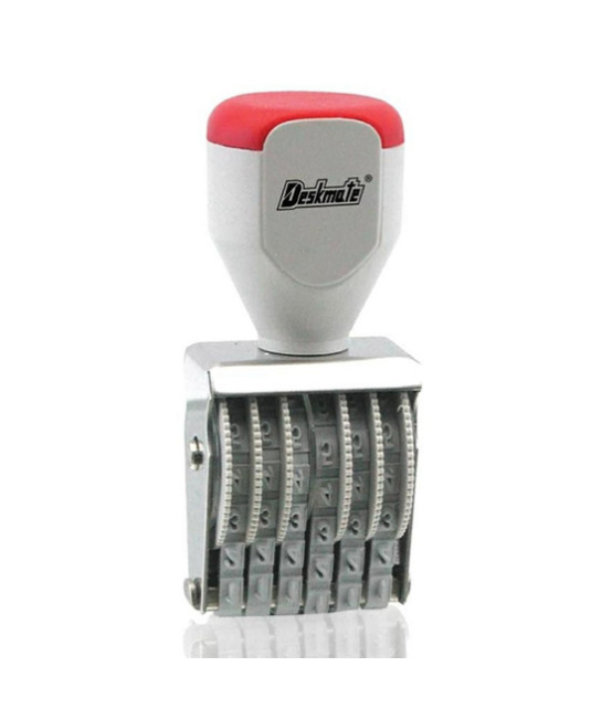 DESKMATE 0316040 RUBBER NUMBER STAMP 6 BAND 4MM