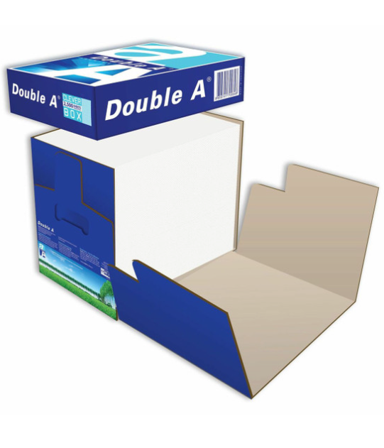 DOUBLE A SMOOTHER A4 COPY PAPER 80GSM CLEVER BOX WHITE BOX 2500