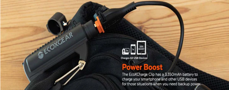 ECOXGEAR GDI-EXCLP3351 ECOXCHARGE CLIP WATERPROOF CARABINER POWERBANK