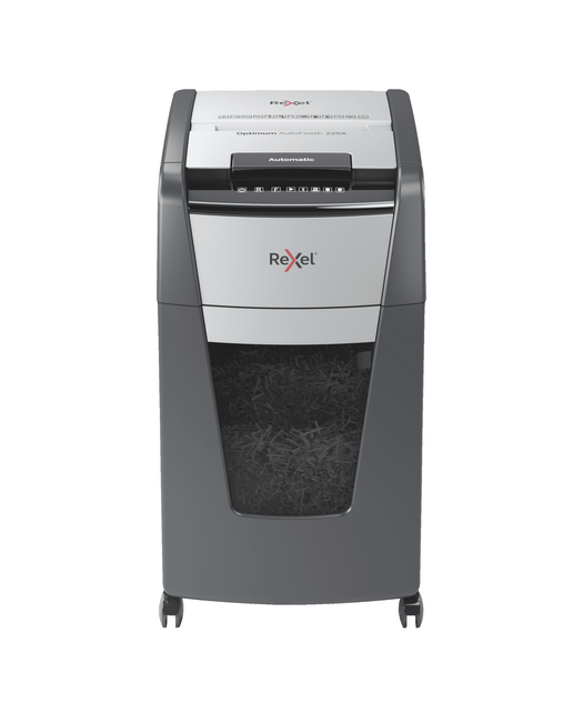 REXEL 2020225XAU OPTIMUM AUTOFEED+ 225X AUTOMATIC CROSS CUT PAPER SHREDDER BLACK