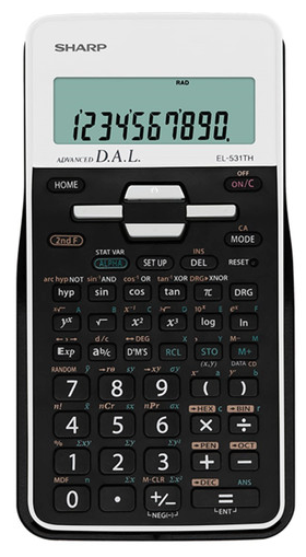 SHARP EL531THBWH 270 MATH FUNCTION SCIENTIFIC CALCULATOR WHITE/BLACK