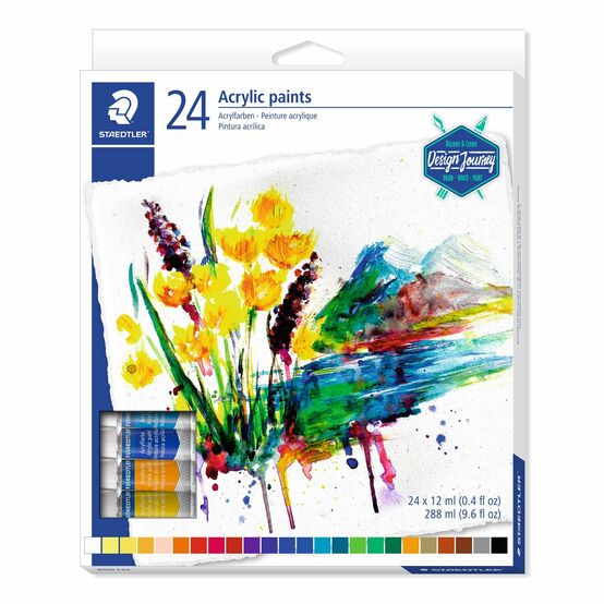 STAEDTLER 8500 C24 ACRYLIC PAINT BOX OF 24 ASSORTED COLOURS