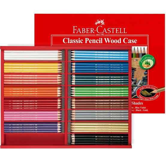 FABER CASTELL 16-116532 JUMBO GRIP TRIANGULAR COLOUR PENCILS ART WOOD CASE (20 X 12 ASSORTED COLOURS)